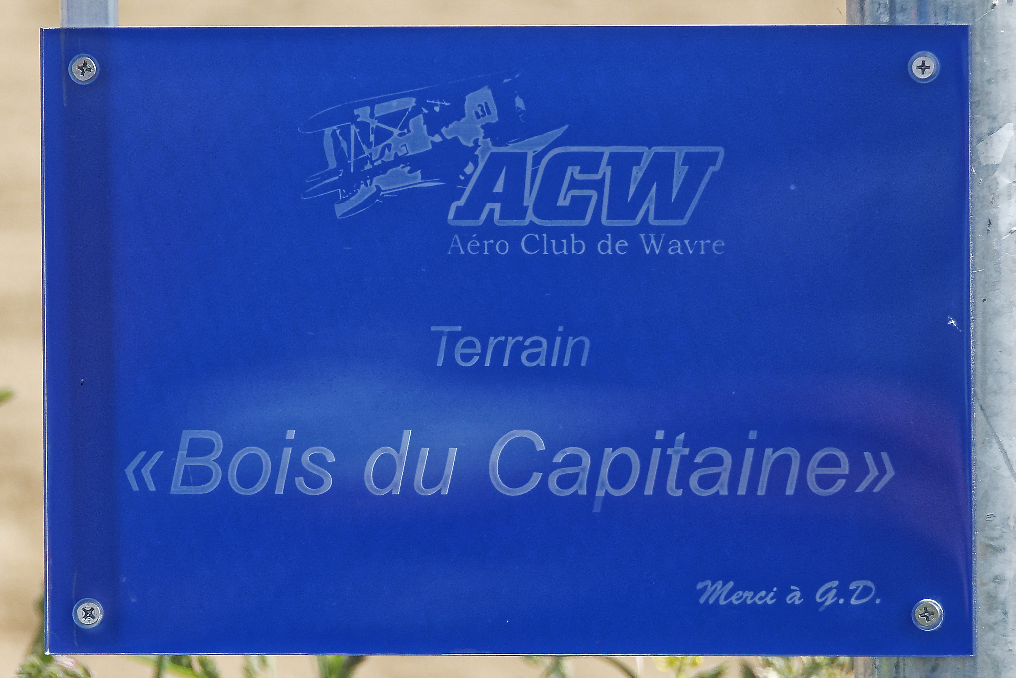 Plaque commémorative Bois du Capitaine